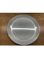 *dented* 10.7" Glass Dinner Plate Gray - Made By DesignΓäó