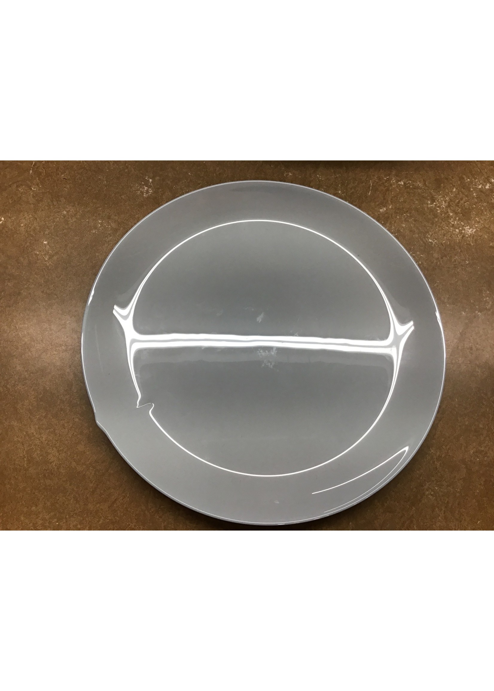 *dented* 10.7" Glass Dinner Plate Gray - Made By DesignΓäó