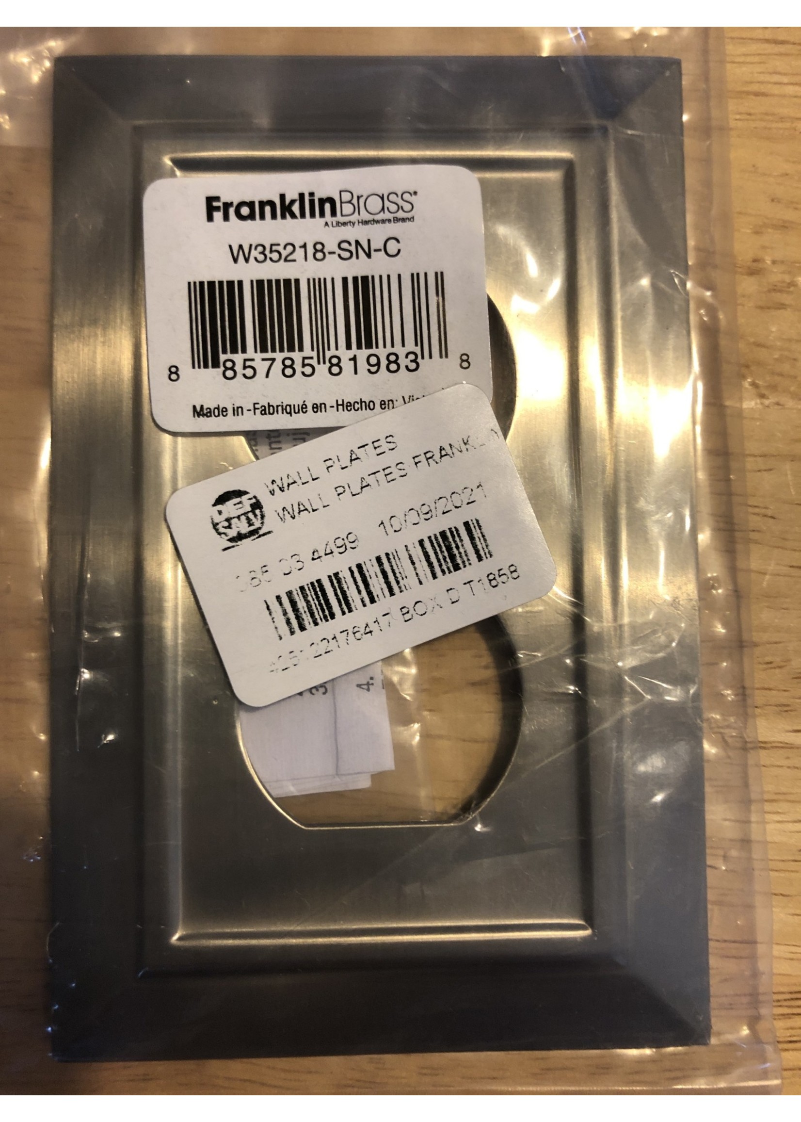 Franklin Brass Classic Architecture Single Duplex Wall Plate Nickel