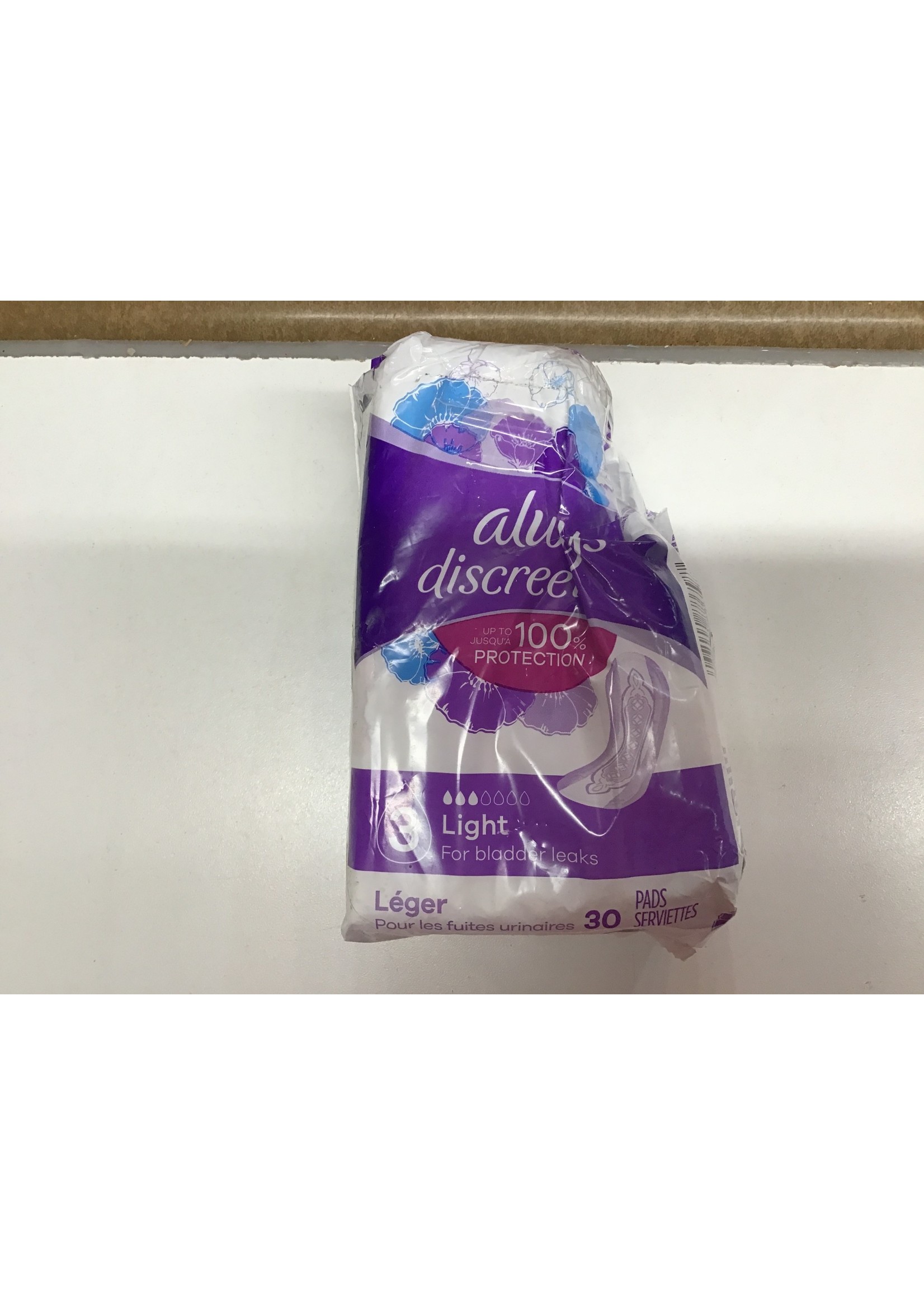 *missing some* Always Discreet Incontinence & Postpartum Incontinence Pads - Light Absorbency - 30ct