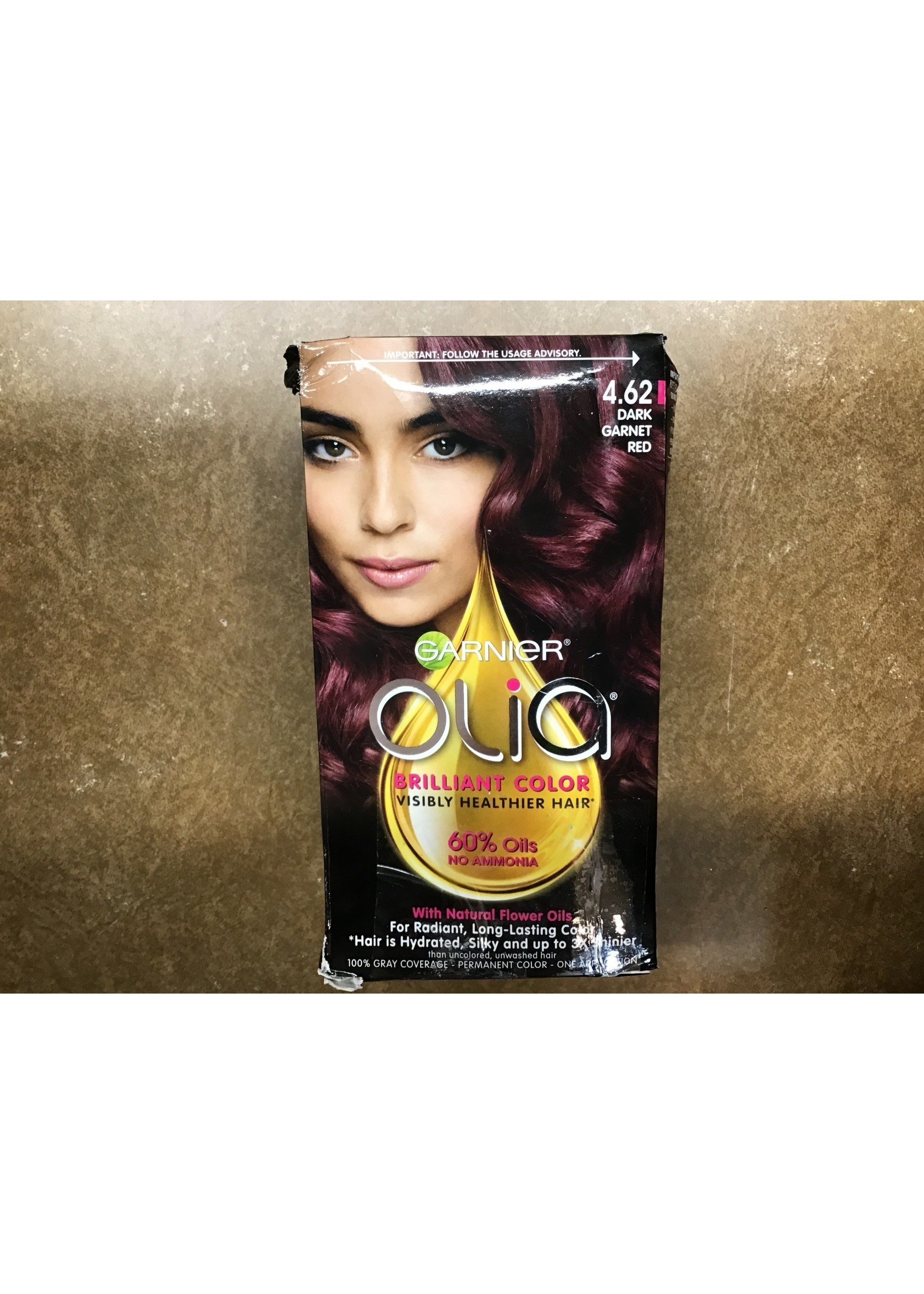 *damaged box* Garnier Olia Brilliant Color - 4.62 Dark Garnet Red