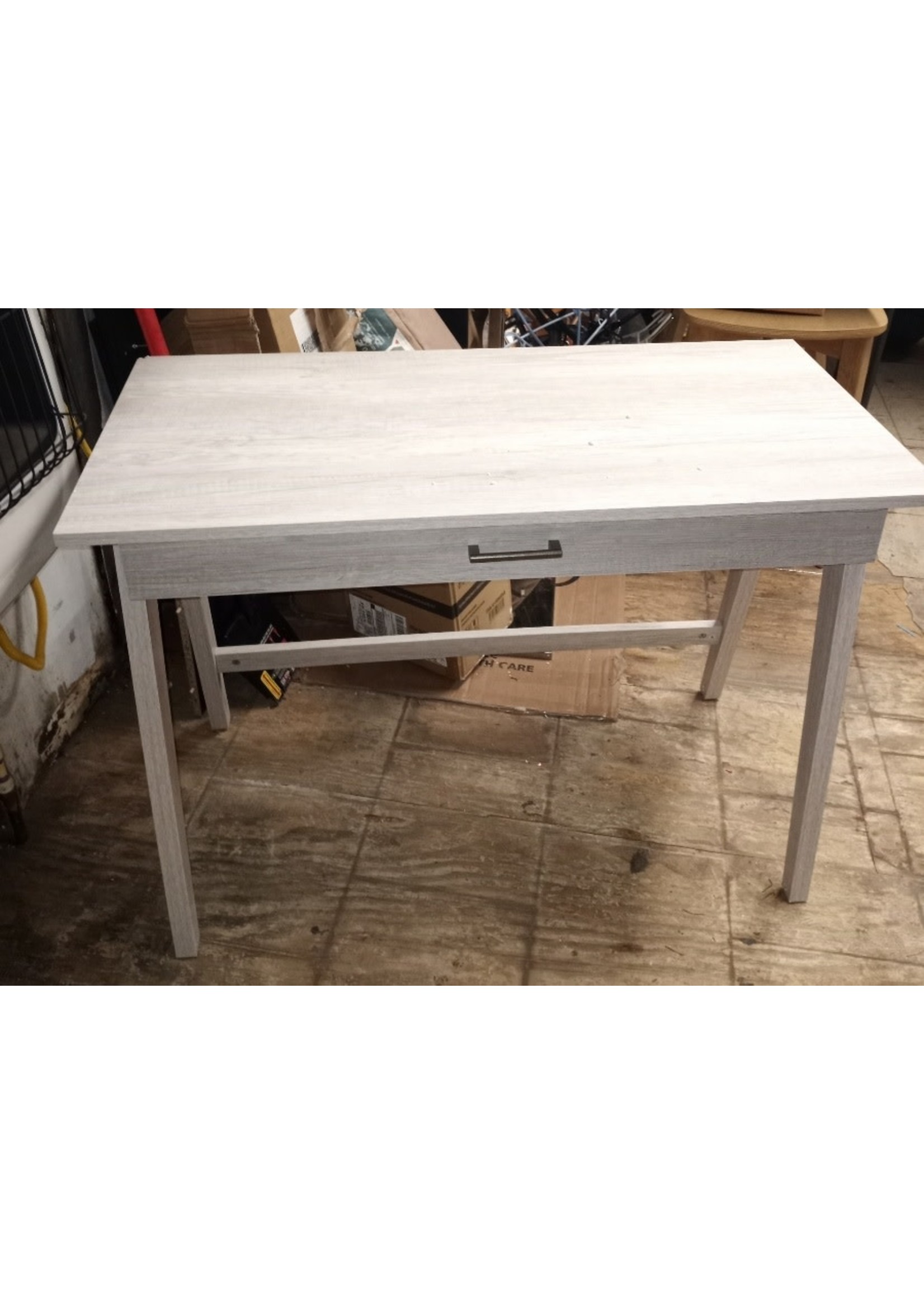 *Damaged Corner Paulo Wood Writing Desk with Drawer White Wash - Project 62Γäó