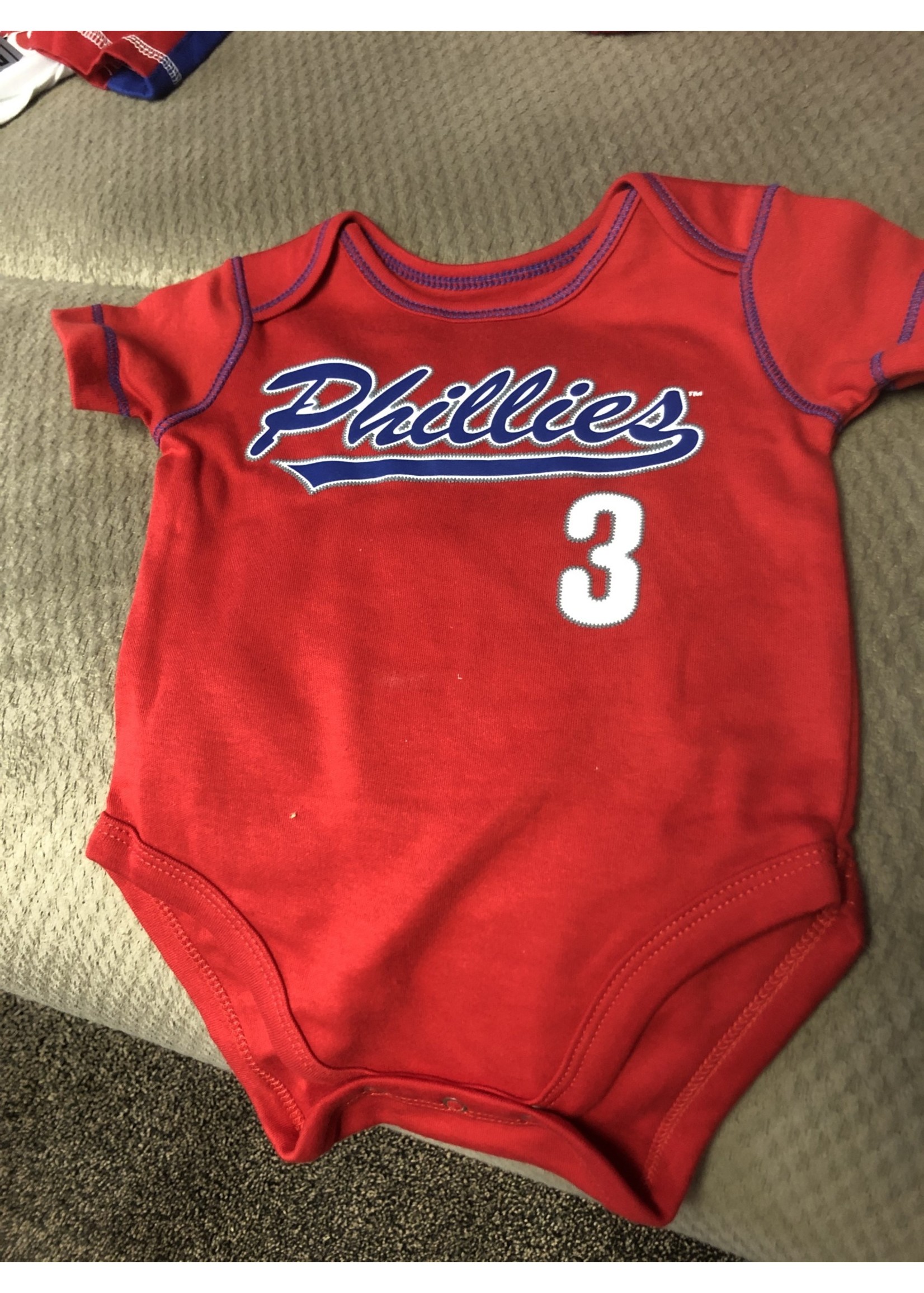 MLB Philadelphia Phillies Boys' Bodysuit Jersey Harper 0-3m