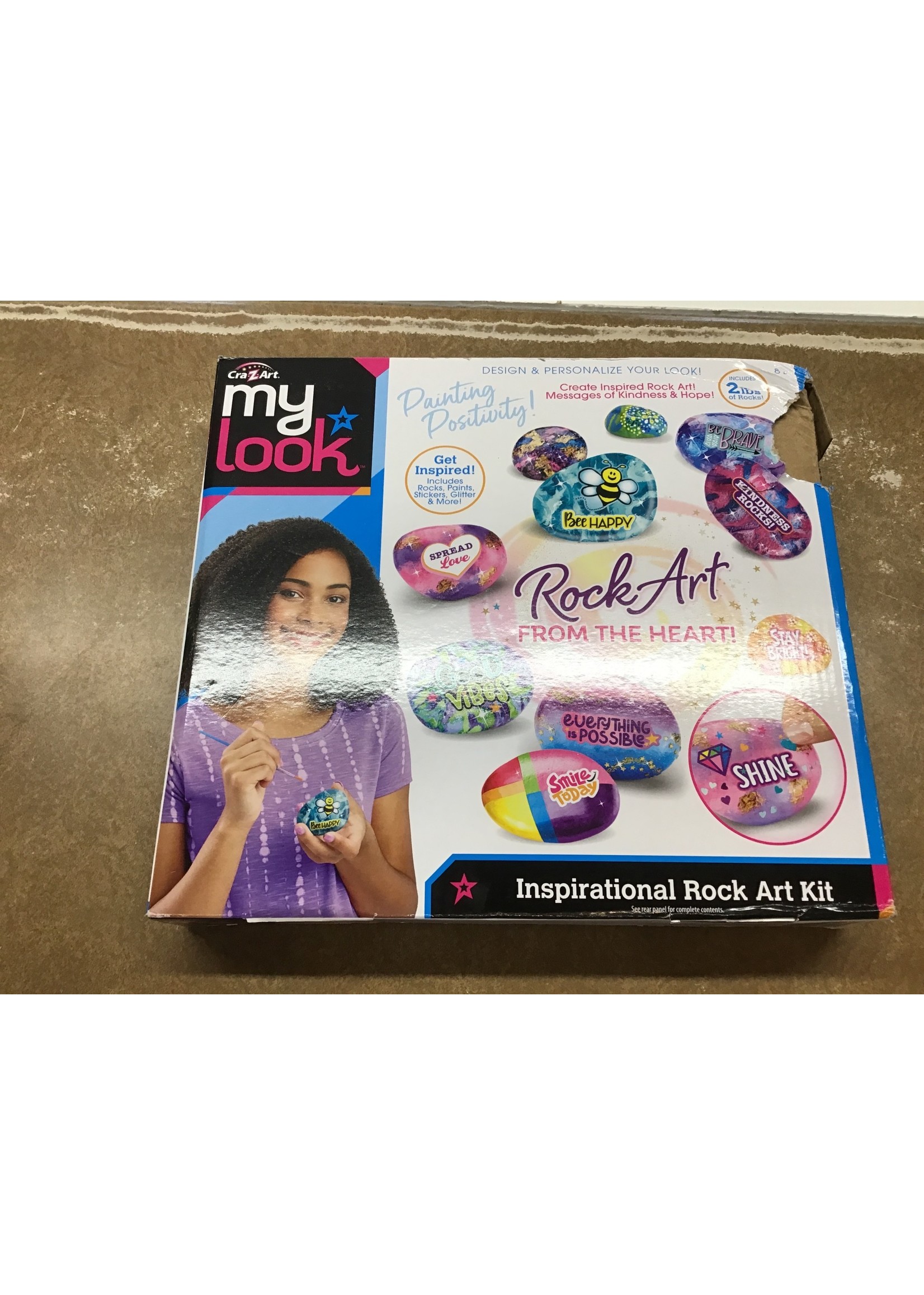 *opened* My Look Inspirational Rock Art Kit by Cra-Z-Art