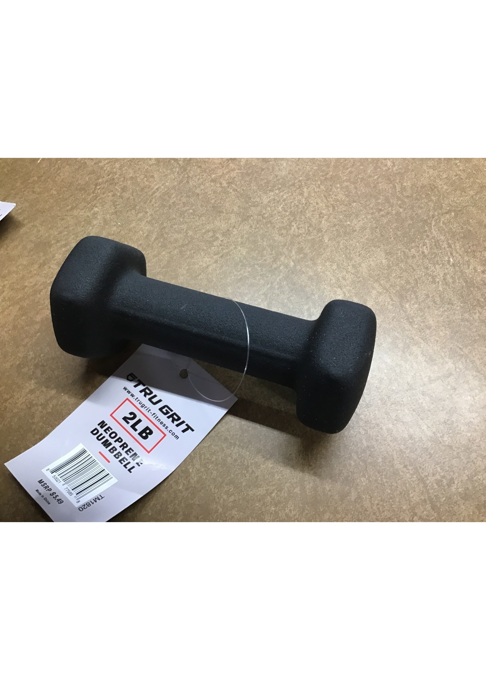 Tru Grit Hex Neoprene Dumbbell - 2lbs