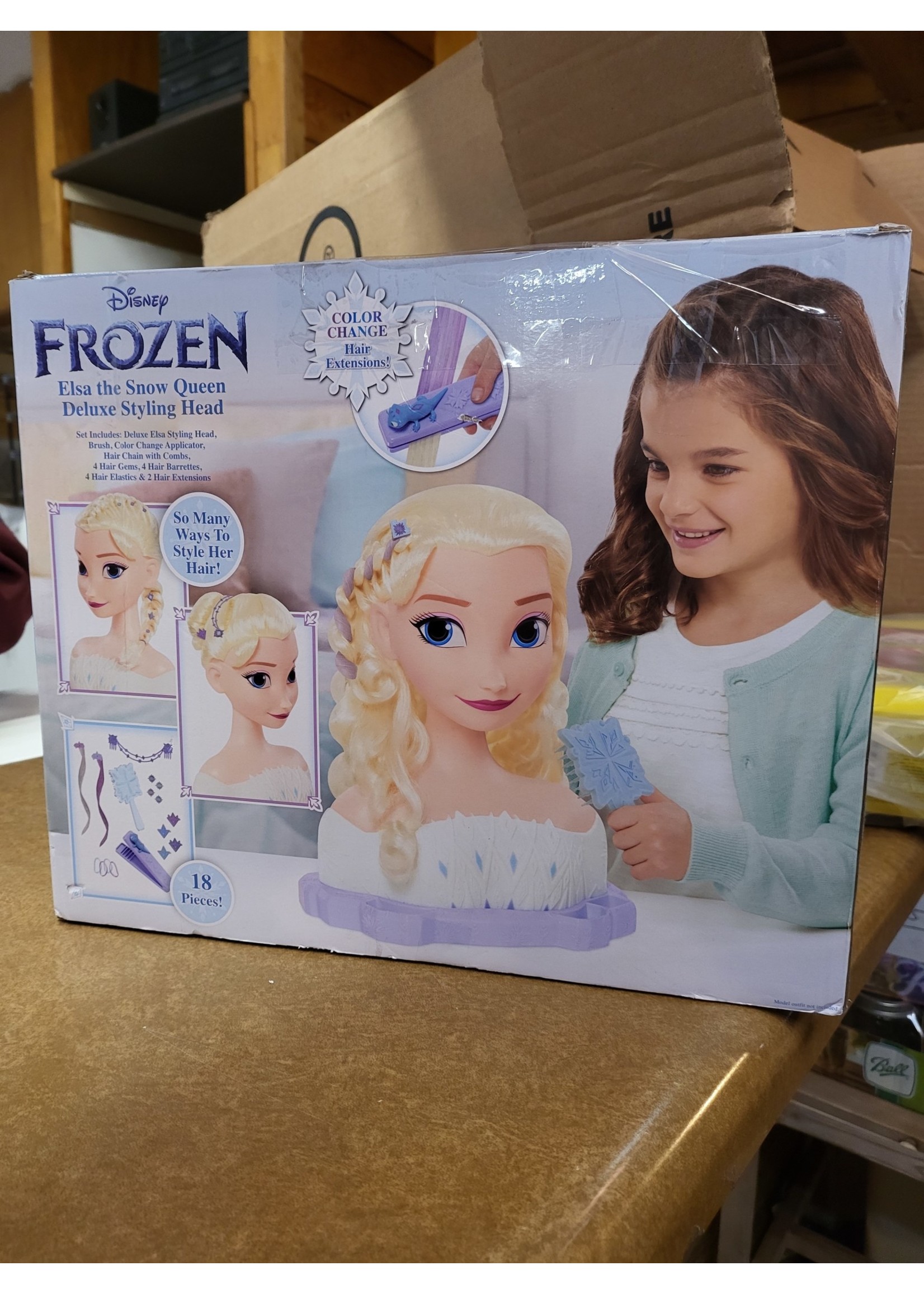 elsa snow queen styling head