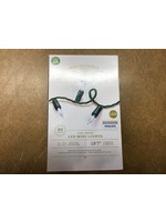 60ct LED Smooth Mini Christmas String Lights Cool White with Green Wire - Wondershop