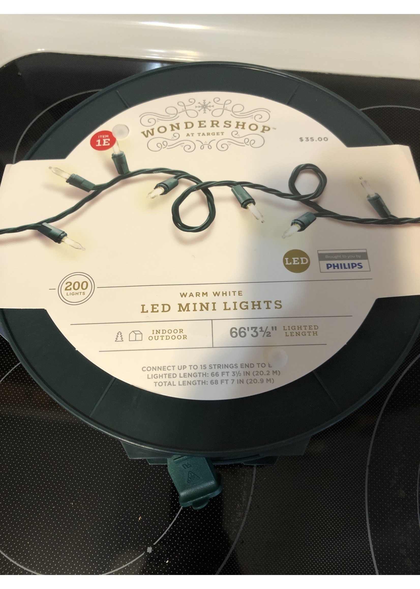 200ct LED Smooth Mini Christmas String Lights Warm White with