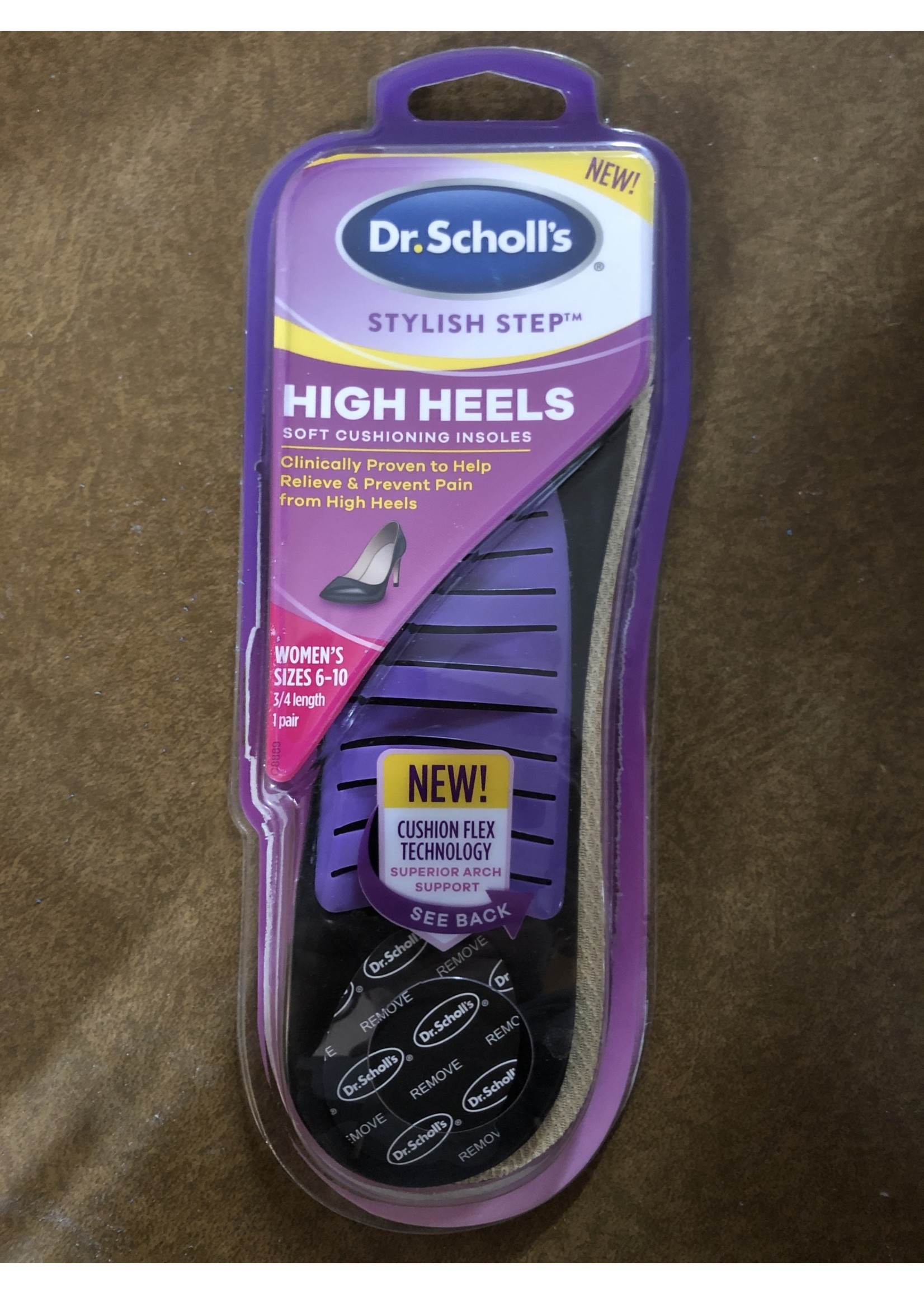 Open pack-Dr Scholl's Stylish Step Soft Cushioning Insoles for High Heels - 1 Pair - Size (6-10)