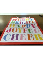 Super Jumbo Rainbow Merry Bright Happy Joyful Gift Bag - Wondershop