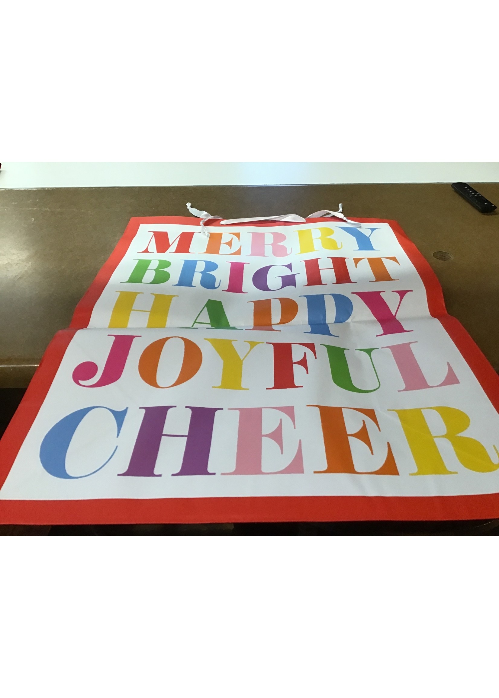 Super Jumbo Rainbow Merry Bright Happy Joyful Gift Bag - Wondershop