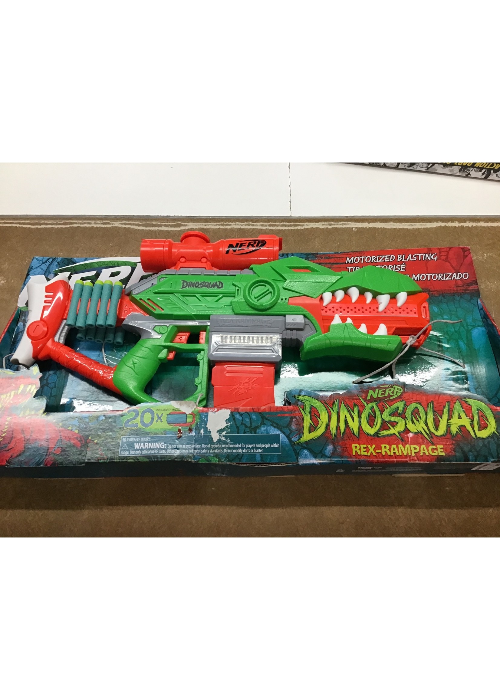 *damaged packaging- extra darts included* NERF DinoSquad Rex-Rampage  Blaster