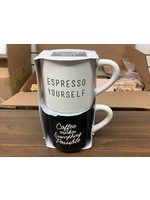 Set of 2 Stackable Coffee Mugs