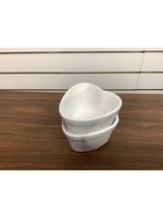 Set of 2 Ceramic Heart Shaped Ramekins White