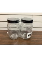 Pack of 2 Glass Jars 3”x 5”