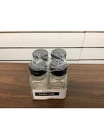 Pack of 4 Glass Jars Salt/Pepper Shaker Type