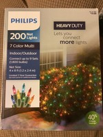 Philips 200ct 4' x 8' Christmas Incandescent Heavy Duty Net String Lights Multicolored