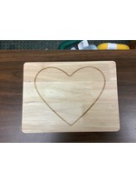 10.5x8  Wooden Heart Rectangular Charcuterie Board