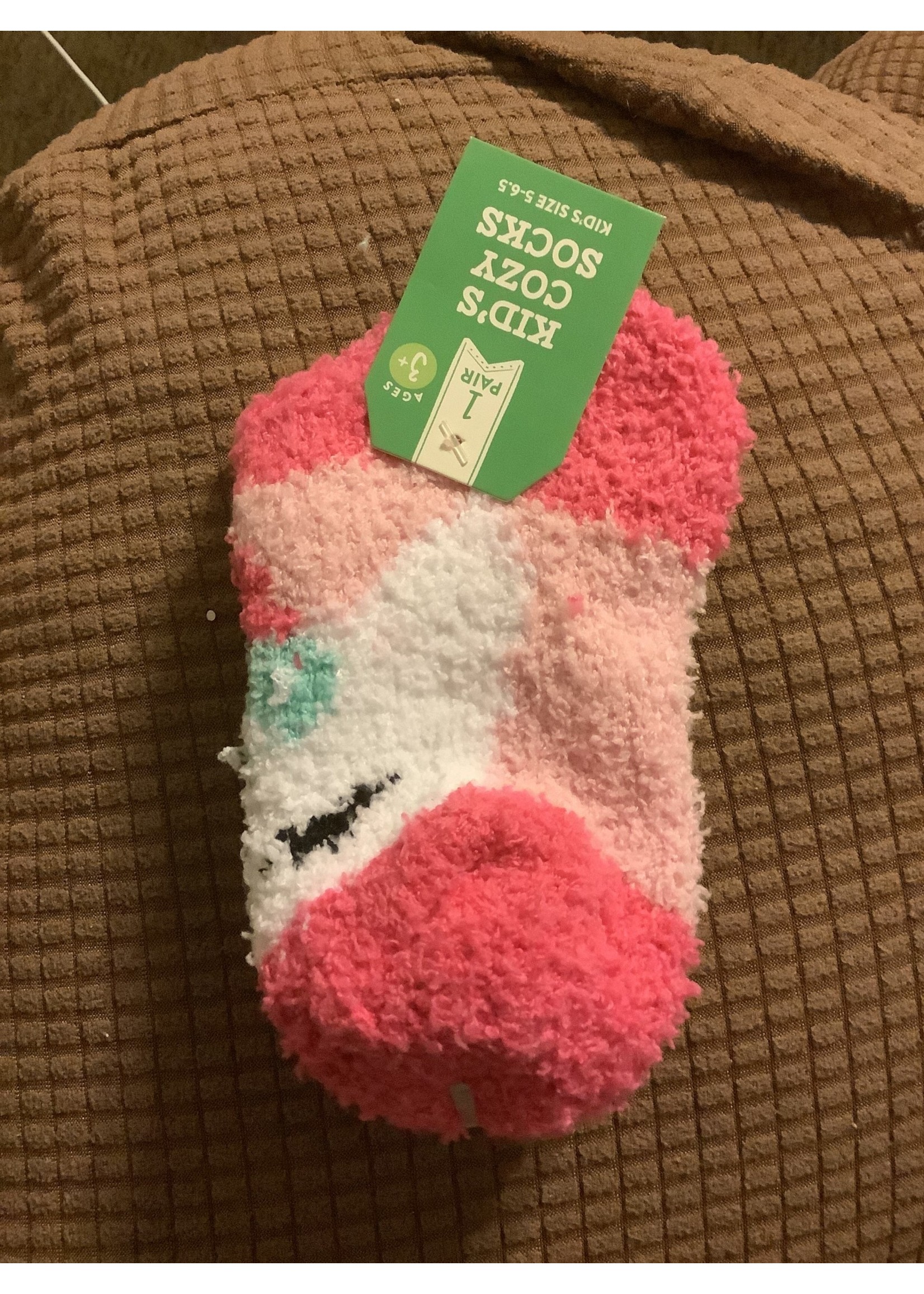 Kids Unicorn Fuzzy Socks 5-6.5