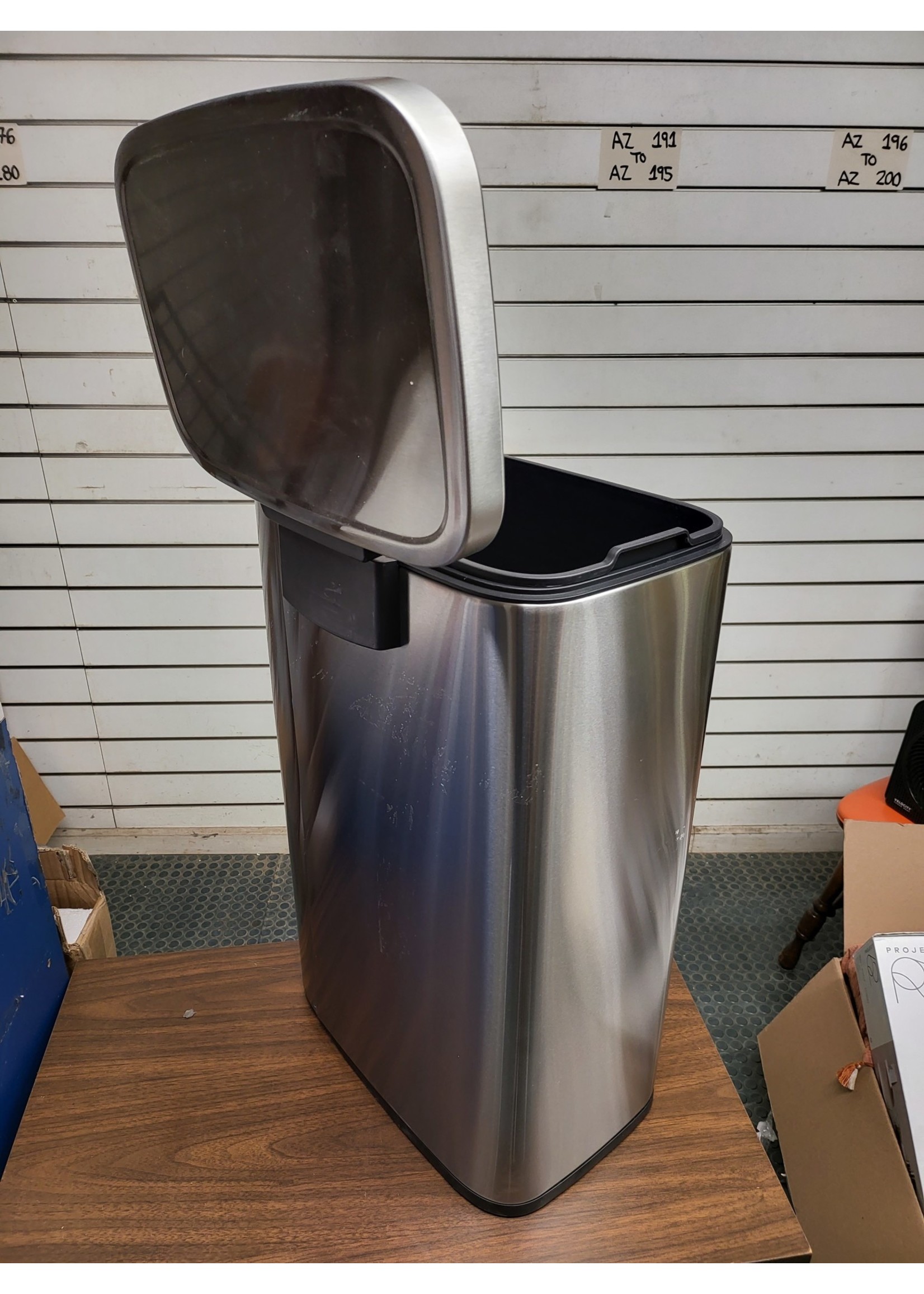 45L Rectangle Stainless Steel Step Trash Can Silver - Brightroom - D3  Surplus Outlet