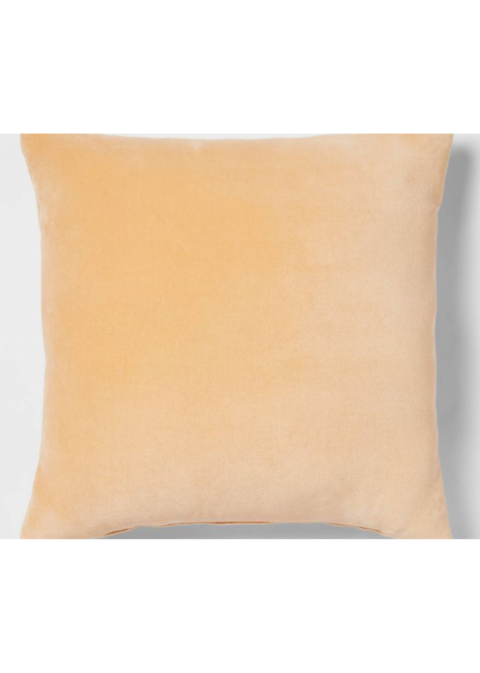 Cotton Velvet Square Throw Pillow Gold - Threshold