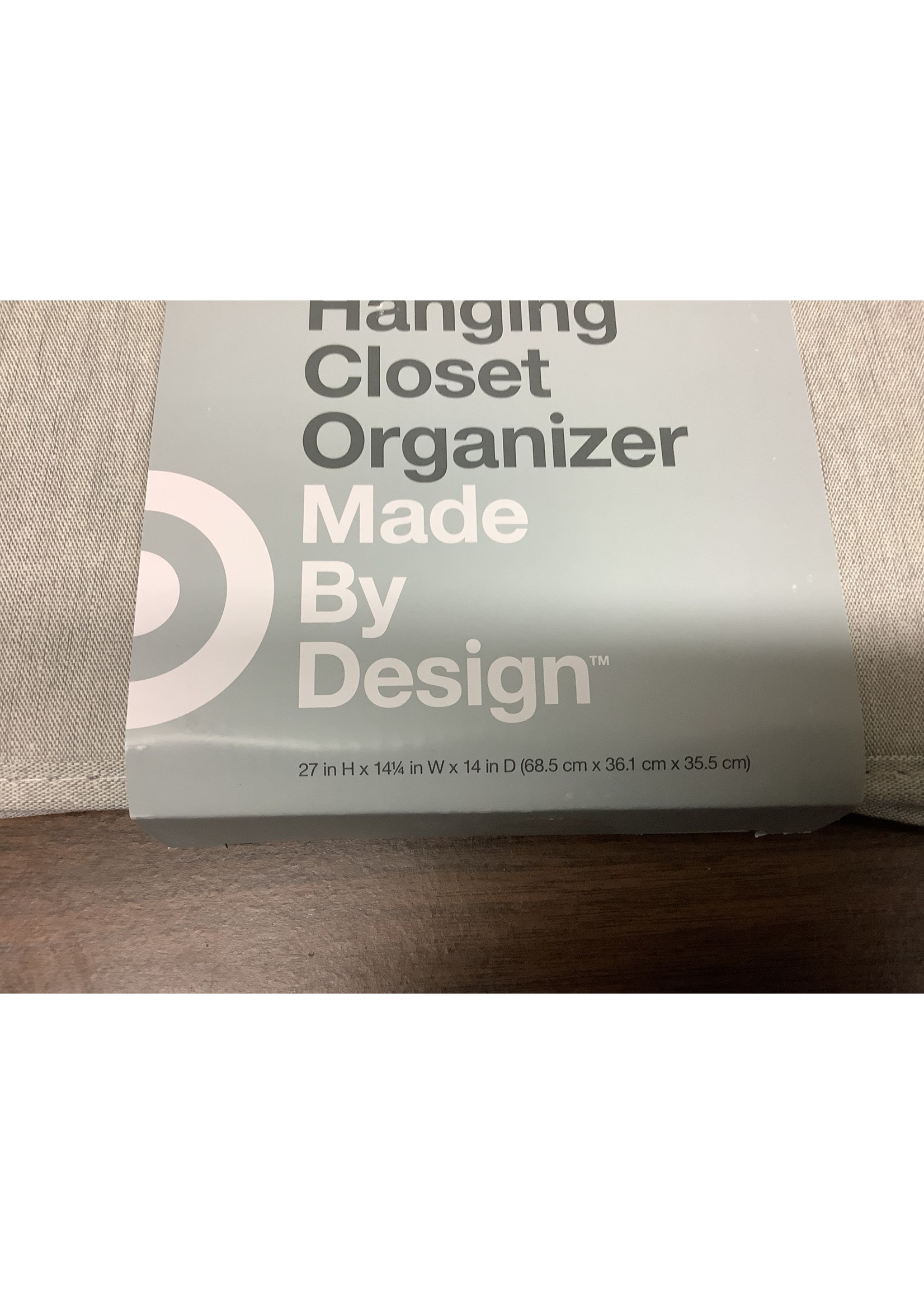 *Missing Side S Hooks 3 Shelf Hanging Fabric Storage Organizer Light Gray - Made By Design