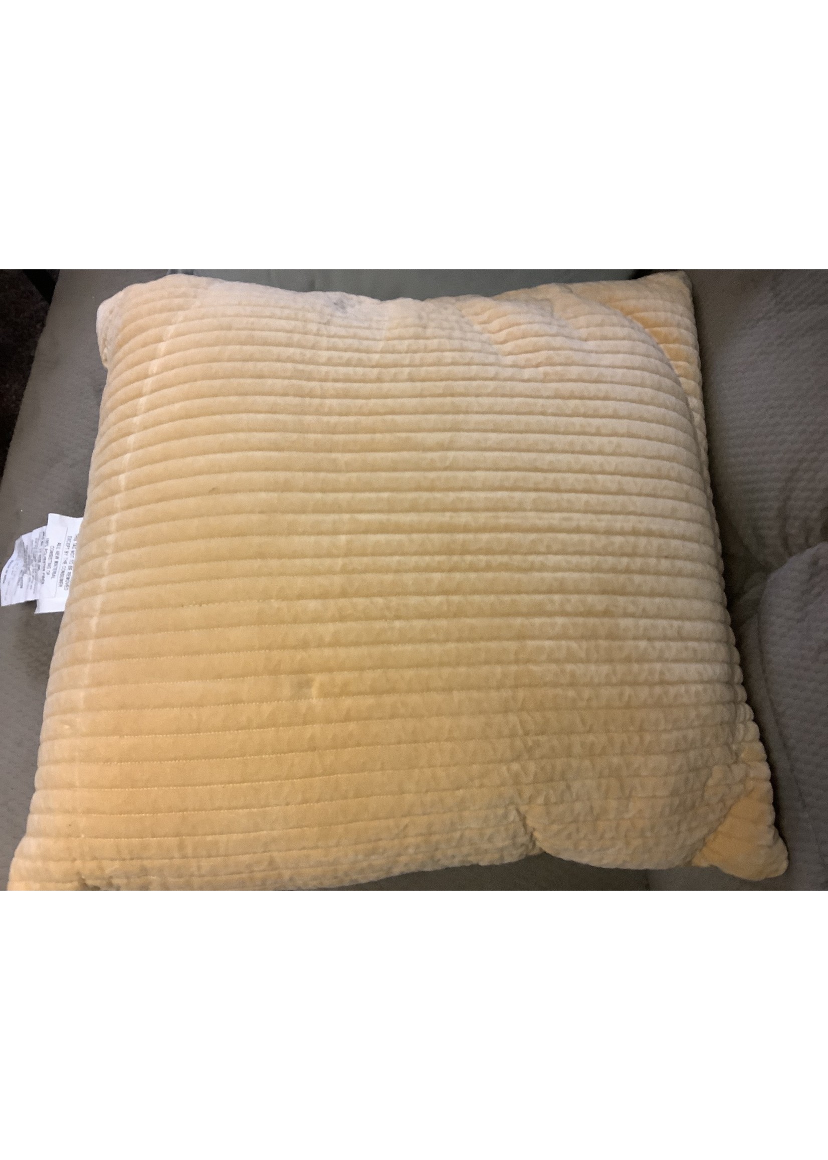 Oversized Quilted Cotton Velvet Square Throw Pillow Gold - Threshold