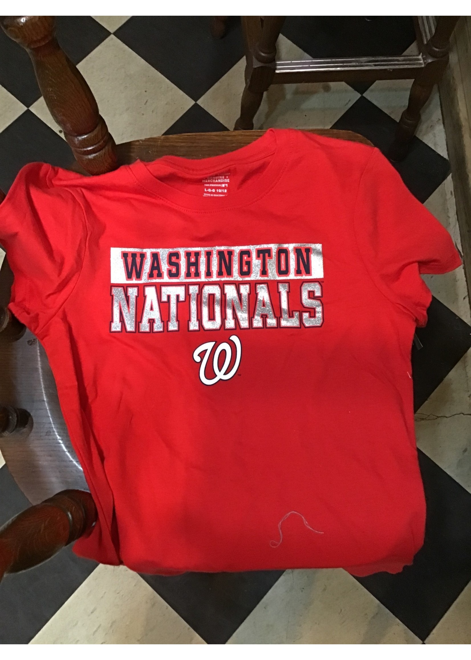 MLB Washington Nationals Girls' Crew Neck T-Shirt - L - D3 Surplus