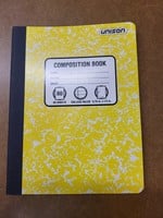 Unison Composition Book Notebook Yellow 80 Sheets Wide Ruled 9.75" x 7.5"