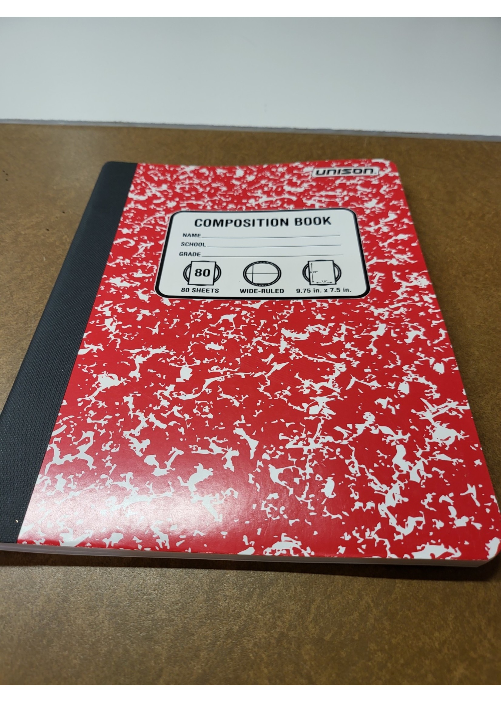 80 Sheets Unison Composition Books/Notebooks 9.75 X 7.5 College Ruled Paper 