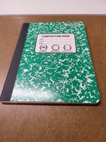 Unison Composition Book Notebook Green 80 Sheets Wide Ruled 9.75" x 7.5"