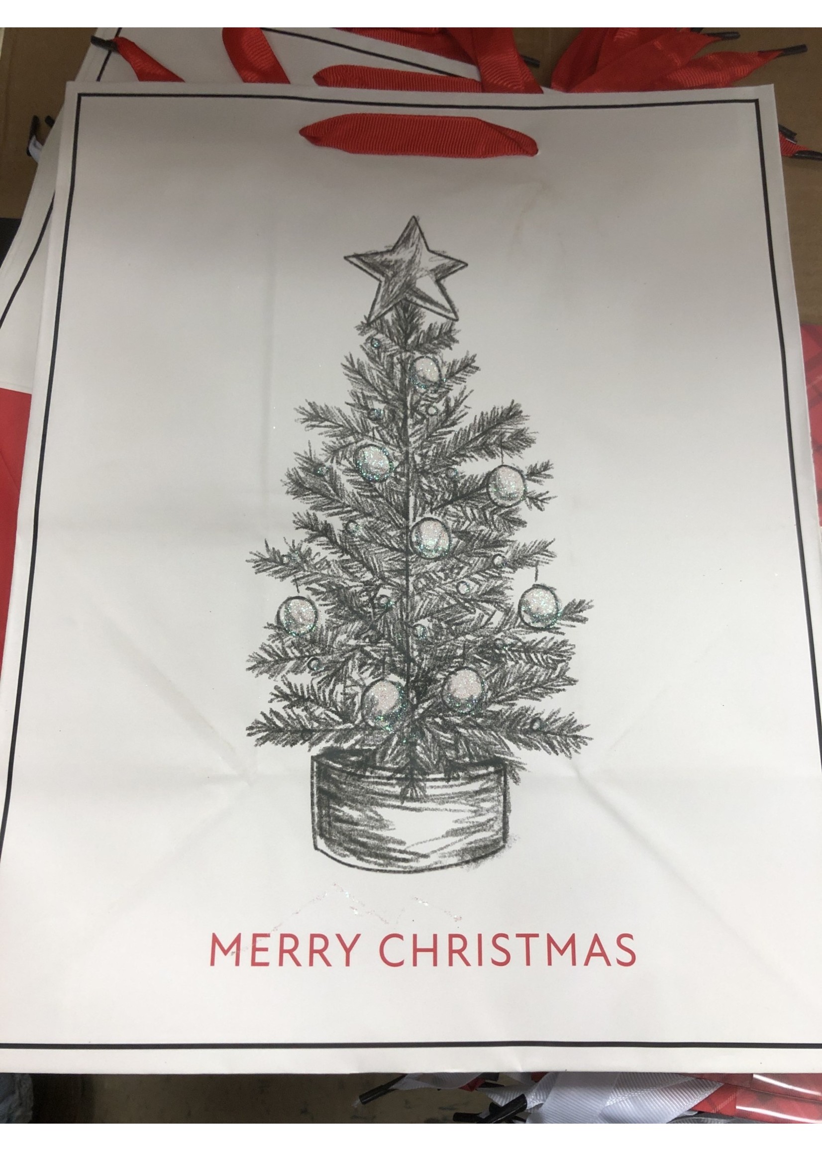 Medium Gift Bag Merry Christmas Tree