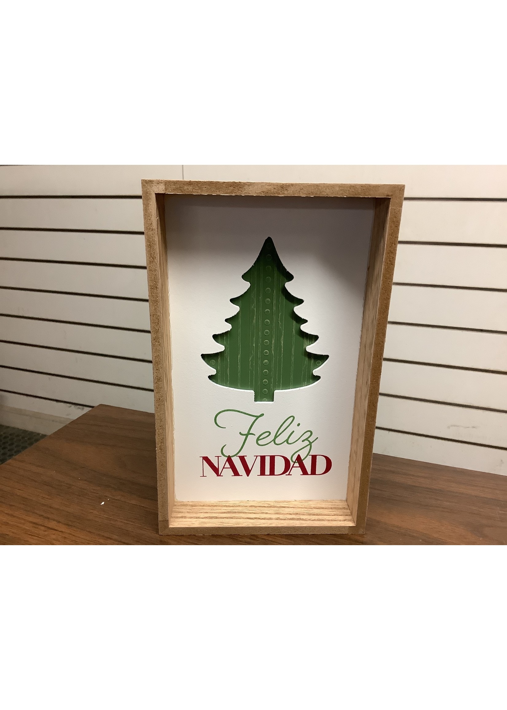 5”x8” Wooden Decor Feliz Navidad