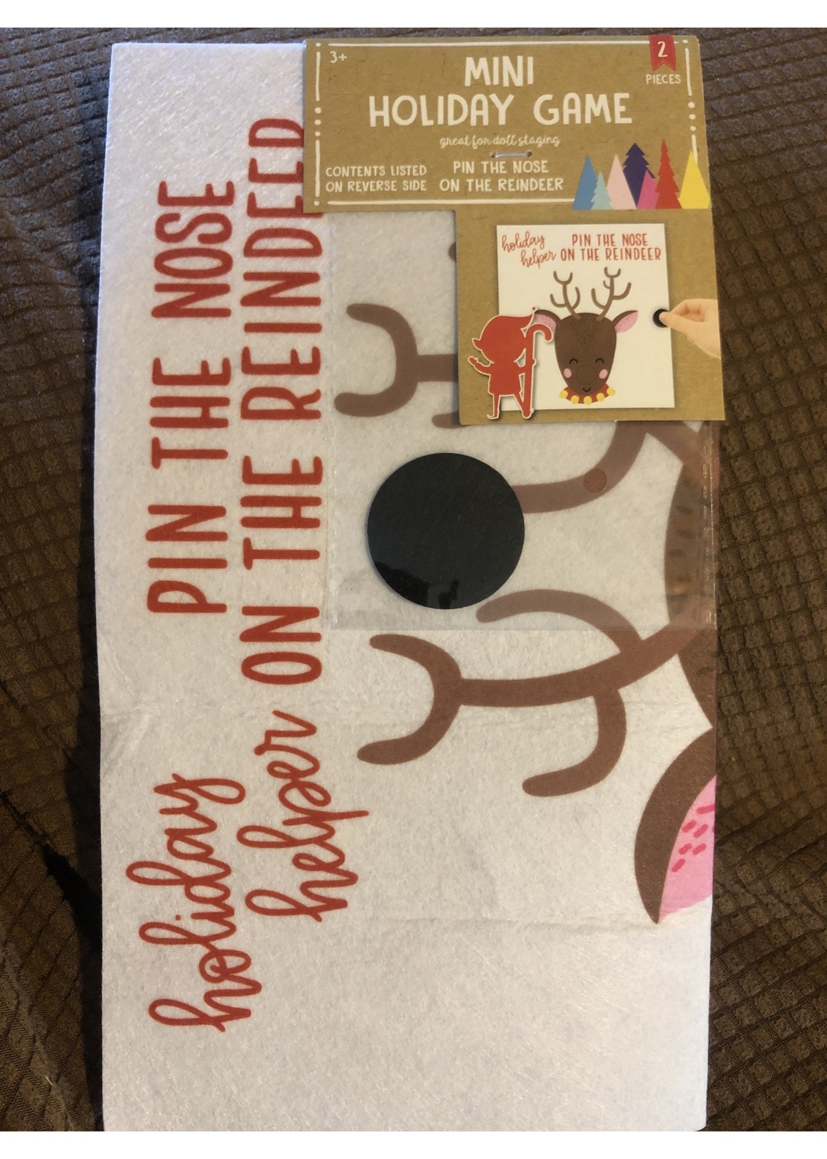 Holiday Helper Mini Game (for 11.8” elf doll) Pin Nose on Reindeer