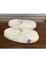 Adult White Sherpa Slippers L/XL