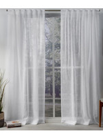 96x50 Set of 2 Belgian Sheer Hidden Tab Top Curtain Panel - Exclusive Home