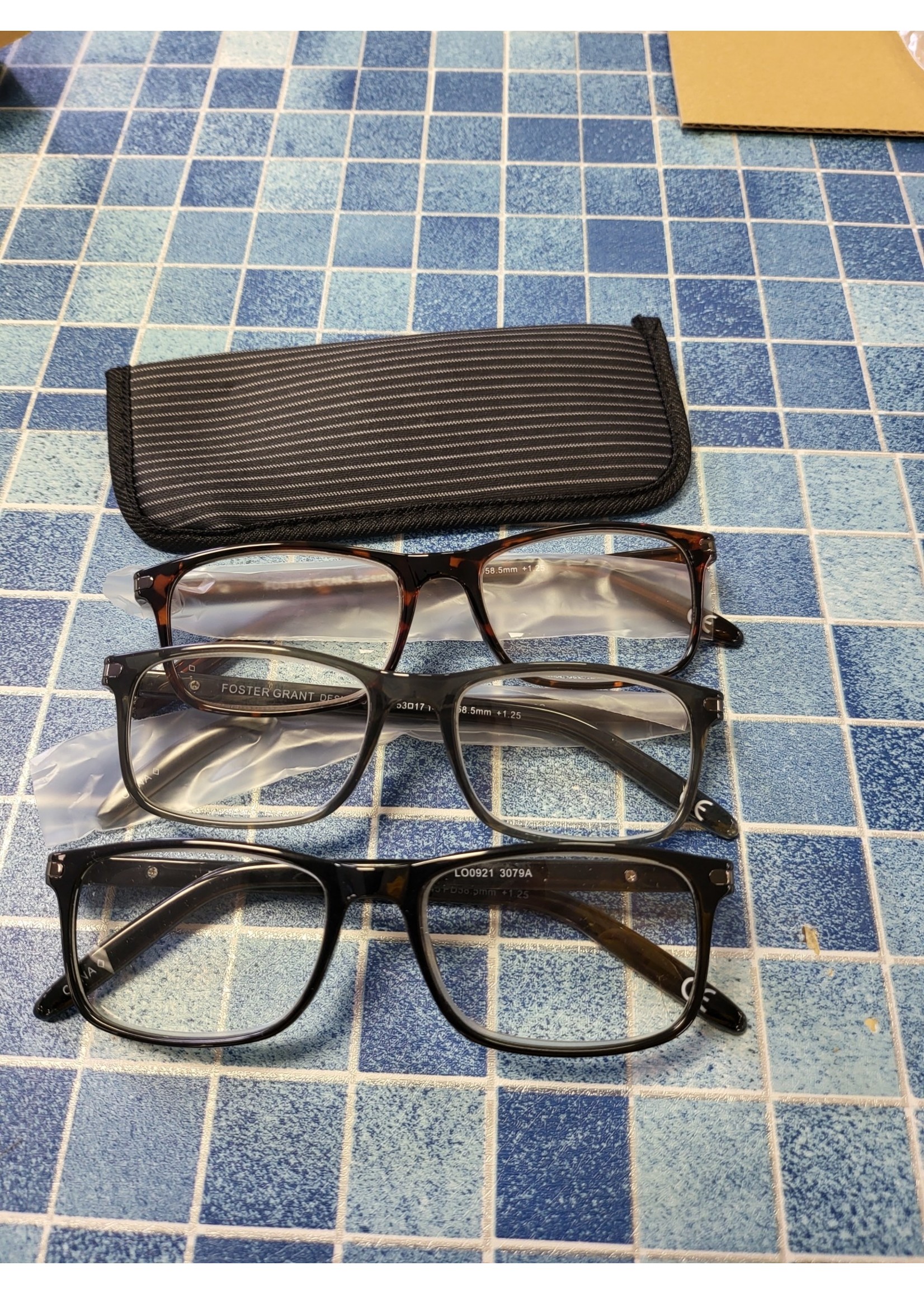 Design Optics Foster Grant Reading Glasses 3-Pack +1.25