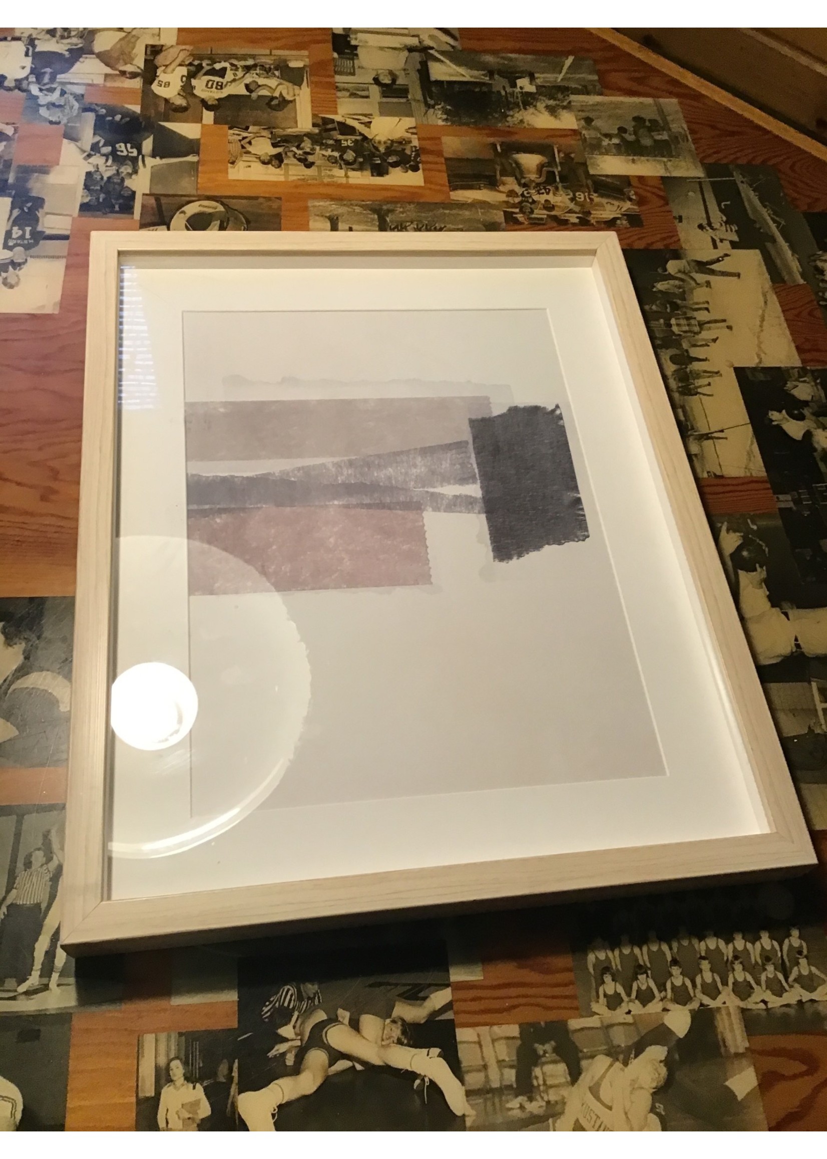 16" x 20" Neutral Collage Framed Wall Art - Threshold