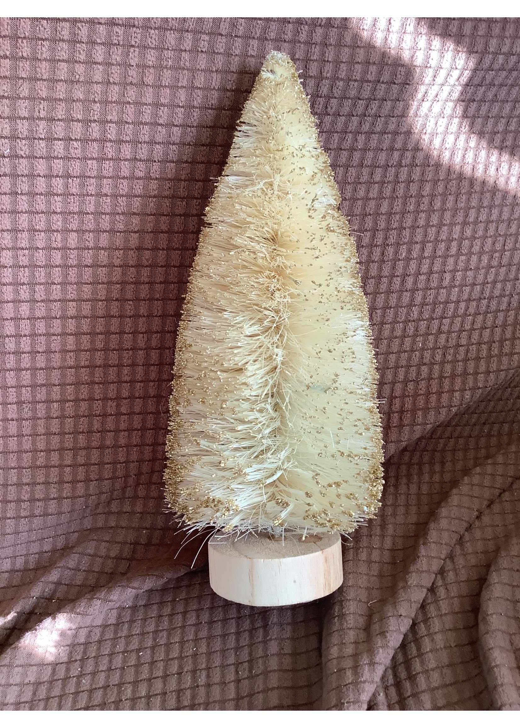 Cream/Gold Bottle Brush Tree Medium
