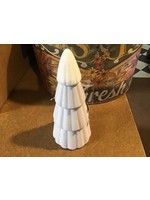 Medium Ceramic Tree- White Flocked 6 1/2”