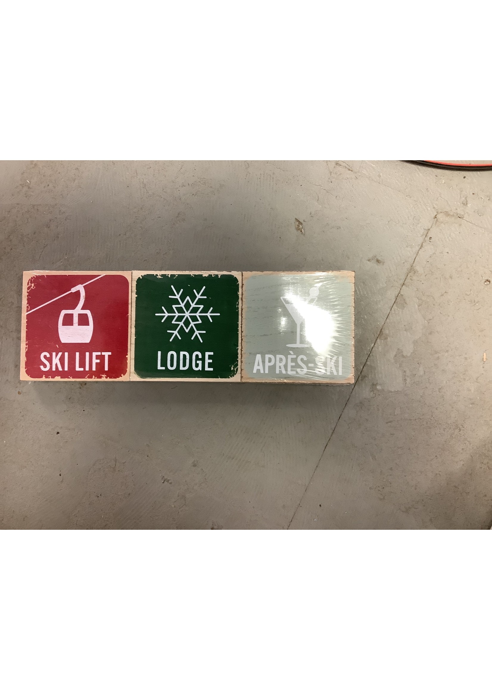 3 count Tabletop signs-ski lift