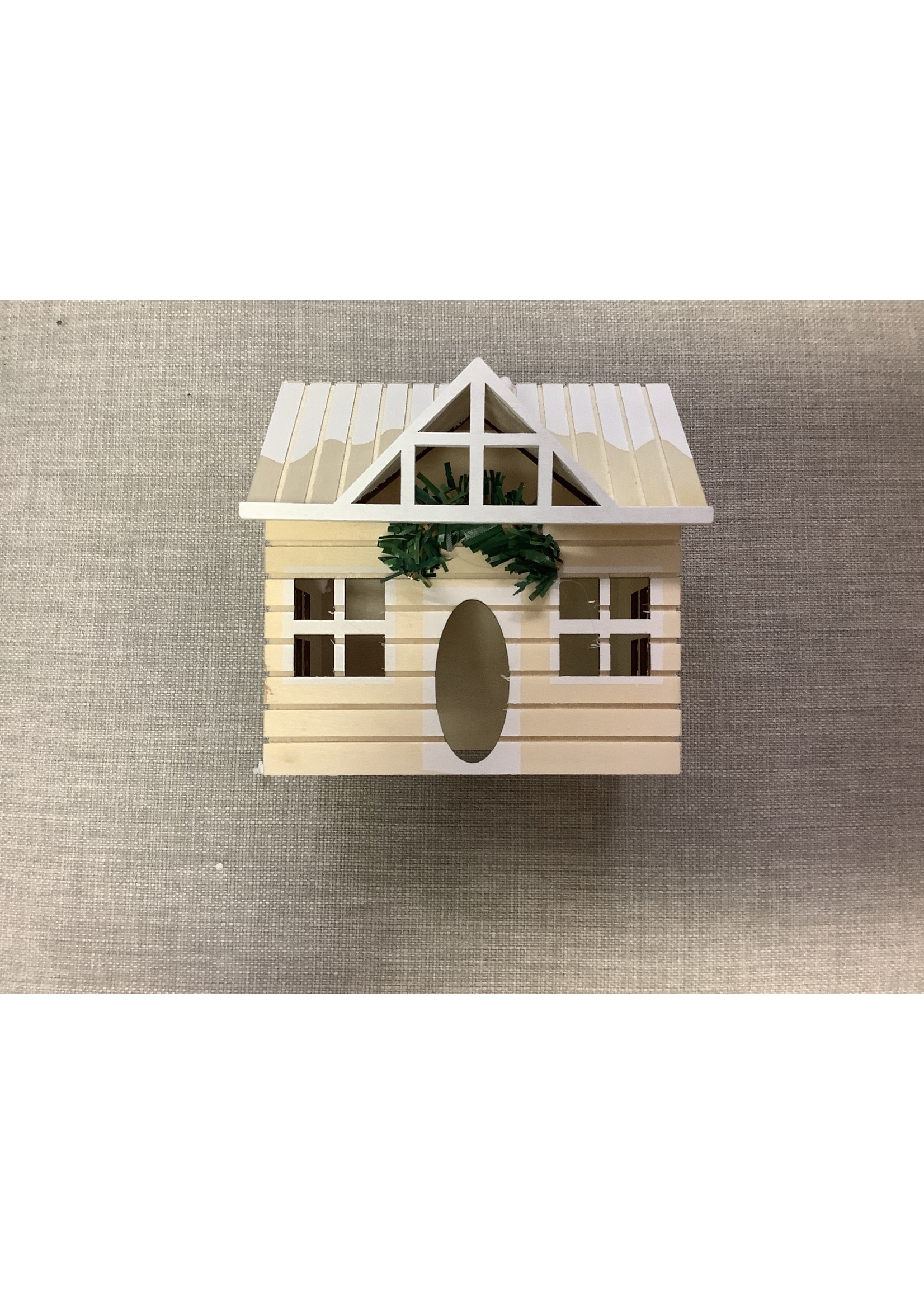 1 count wood cabin house- short