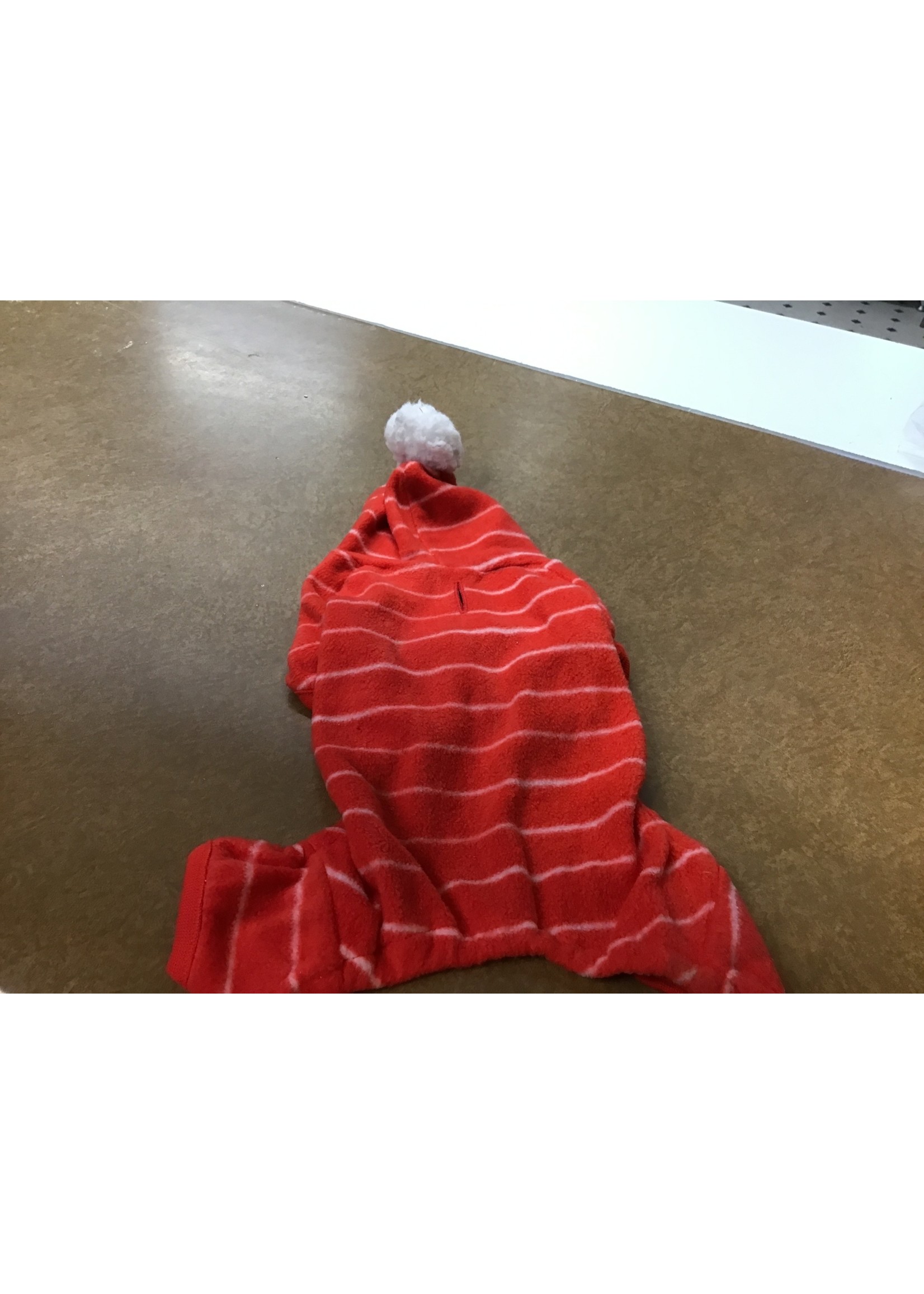 *no packaging* XS Hoodied Stripe Dog and Cat Pajama - Red - Wondershop