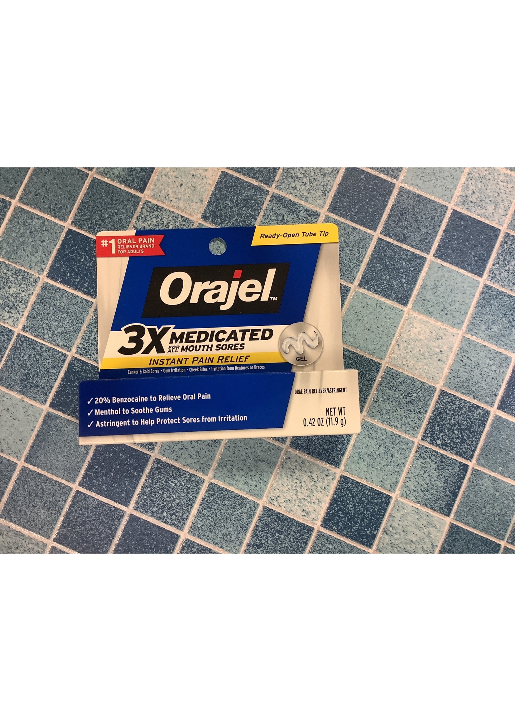Orajel 3X Medicated For All Mouth Sores Gel - 0.42oz