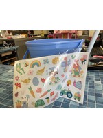 Jumbo Plastic Easter Bucket Printed Boarder with Stickers Blue - Spritz