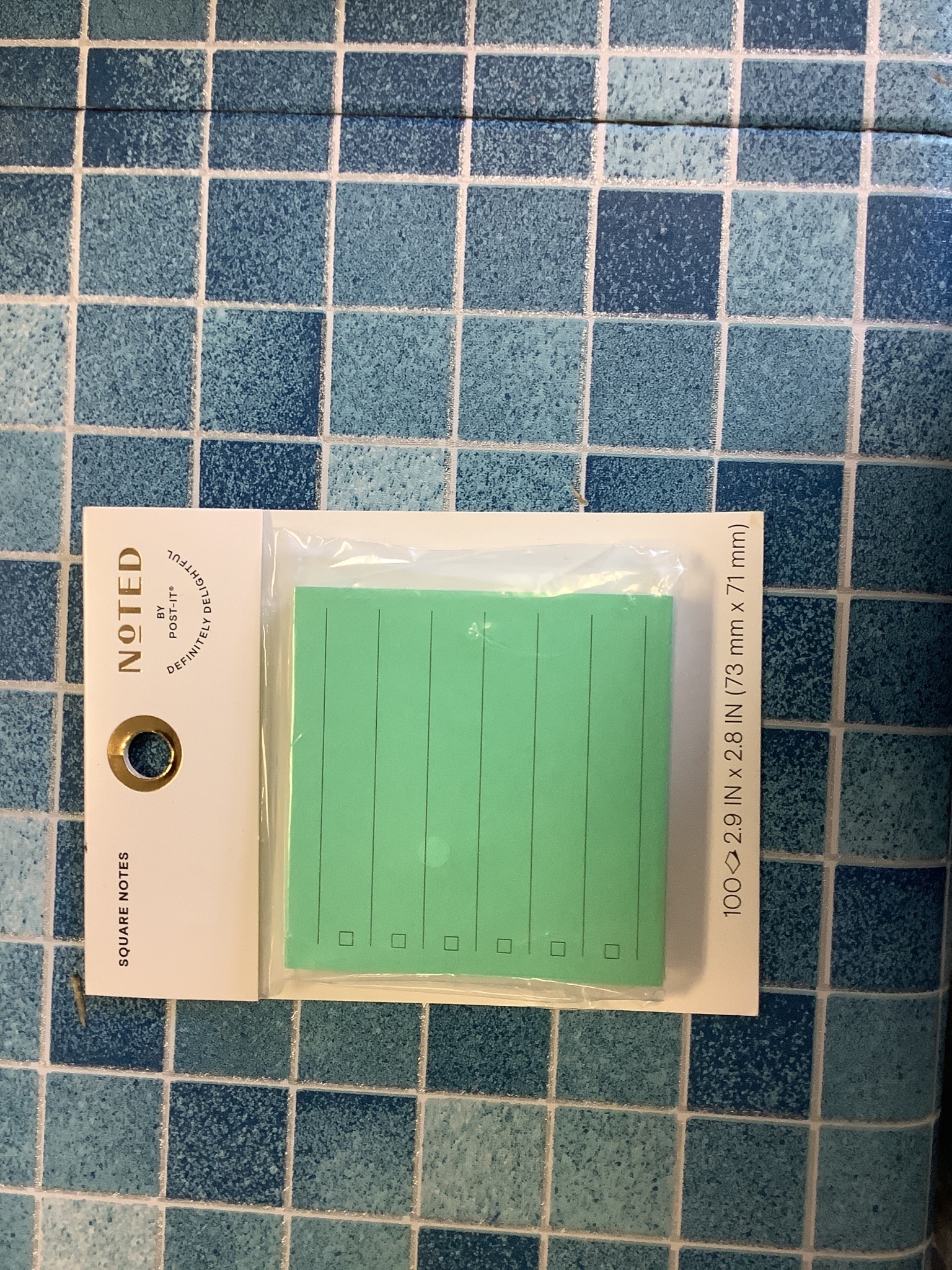 Post-it Square Notes List 2.8x2.8 - Green - D3 Surplus Outlet