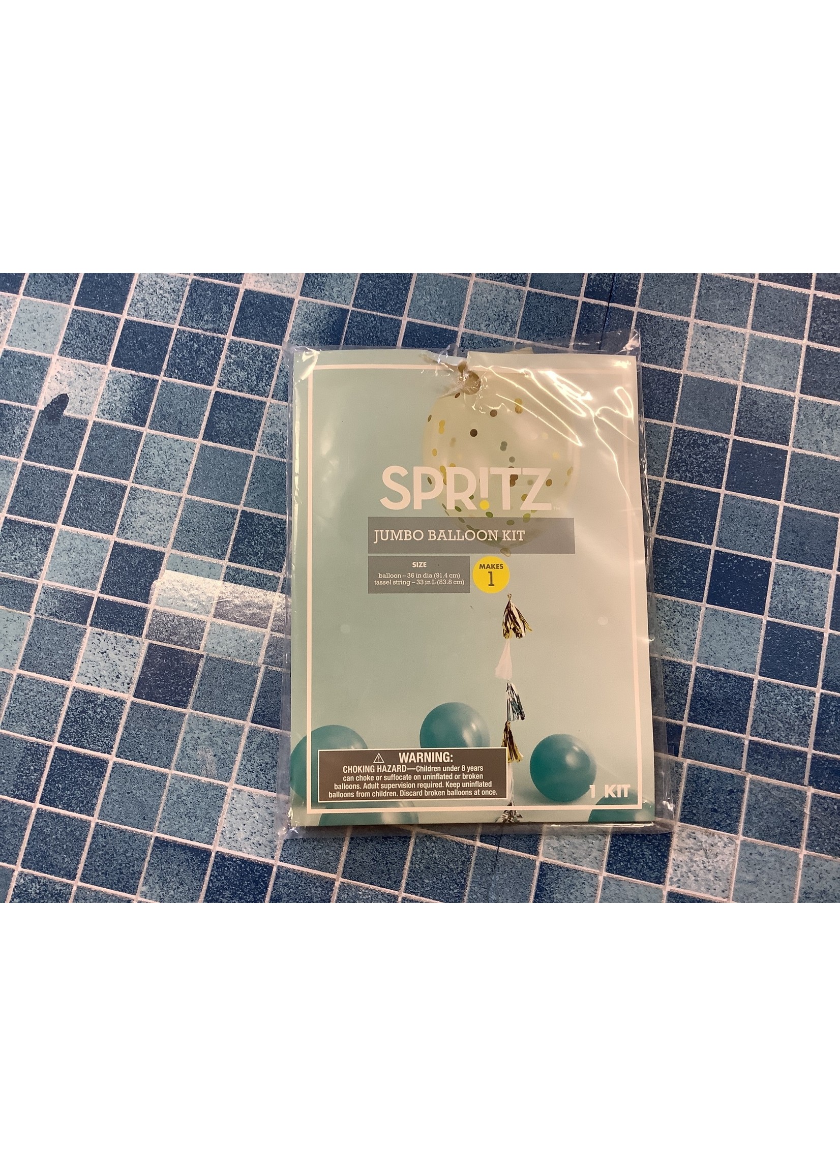 Metallic Confetti Tassel Balloon - Spritz