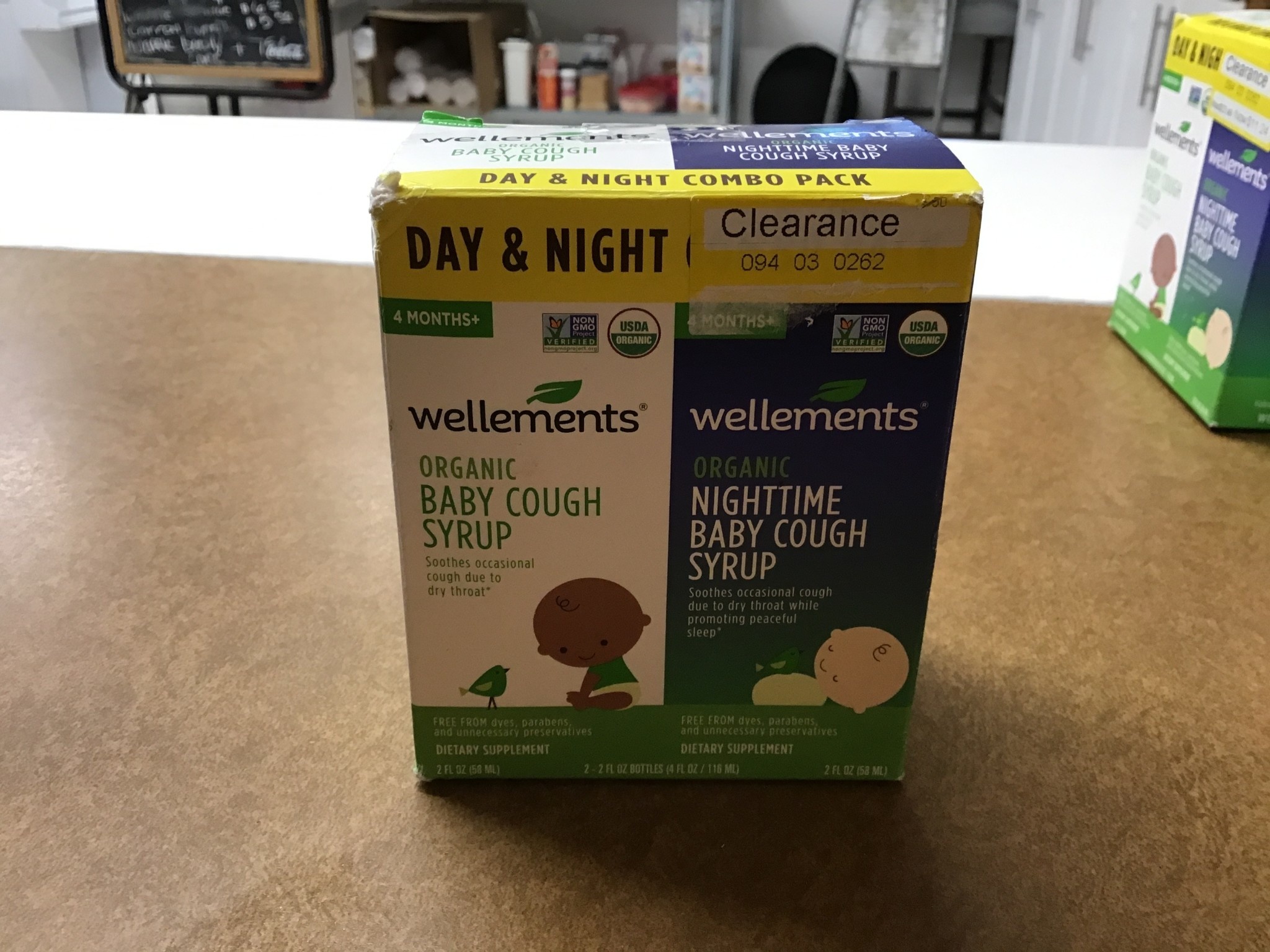 Wellements Organic Day & Night Baby Cough Syrup 2pk/4 fl oz D3