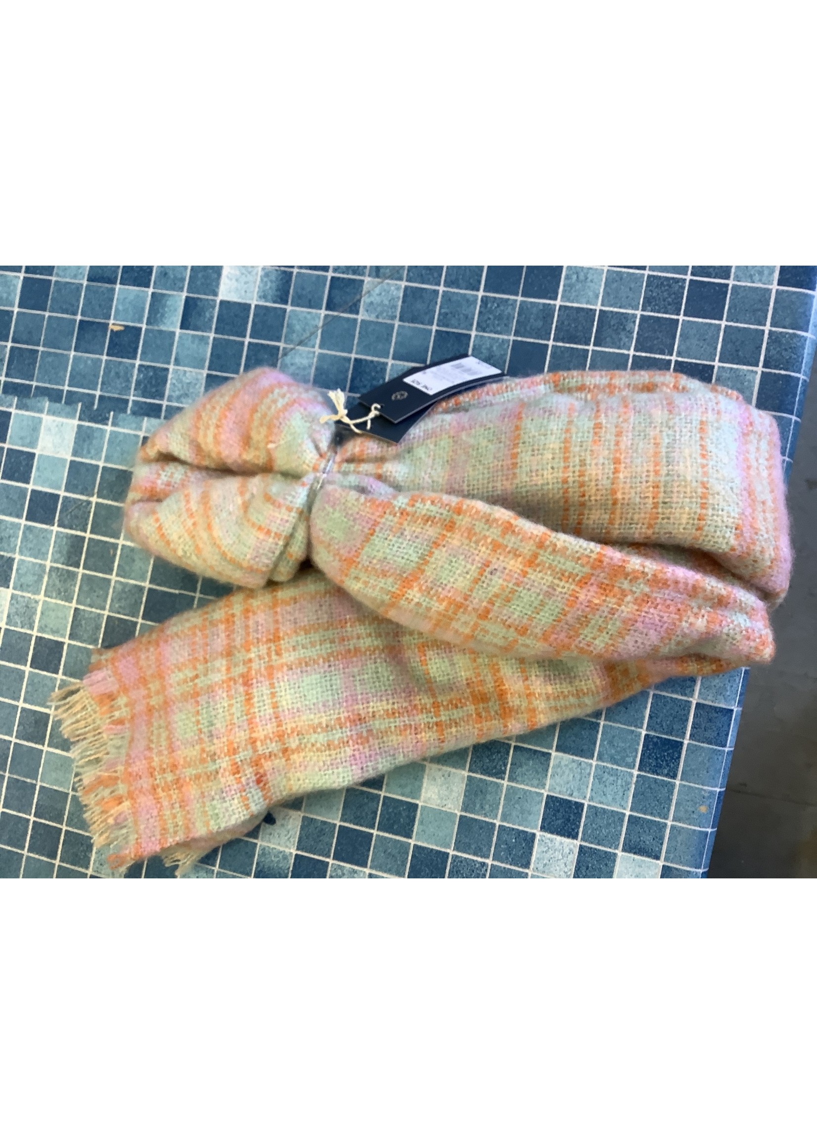 Women's Plaid Blanket Scarf - Universal Thread Pastel