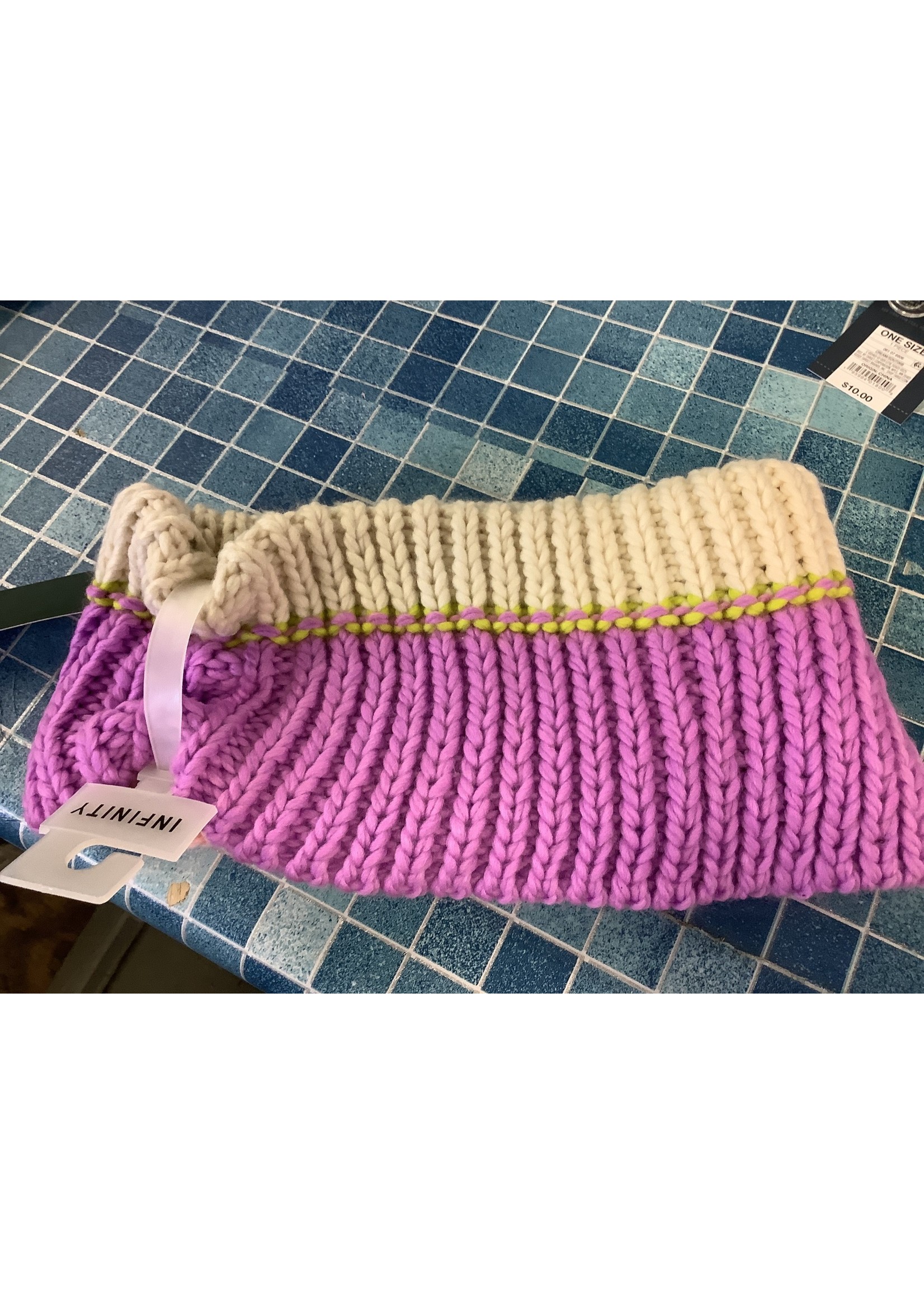 Women's Striped Knit Cowl - Wild Fable Purple